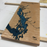 Custom, Jeff Mack Designs epoxy and wood sign featuring the Strait of Georgia in British Columbia..